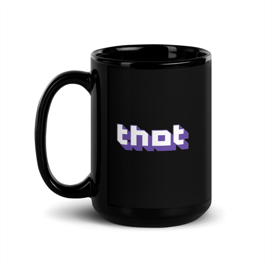 THOT © Black Glossy Mug