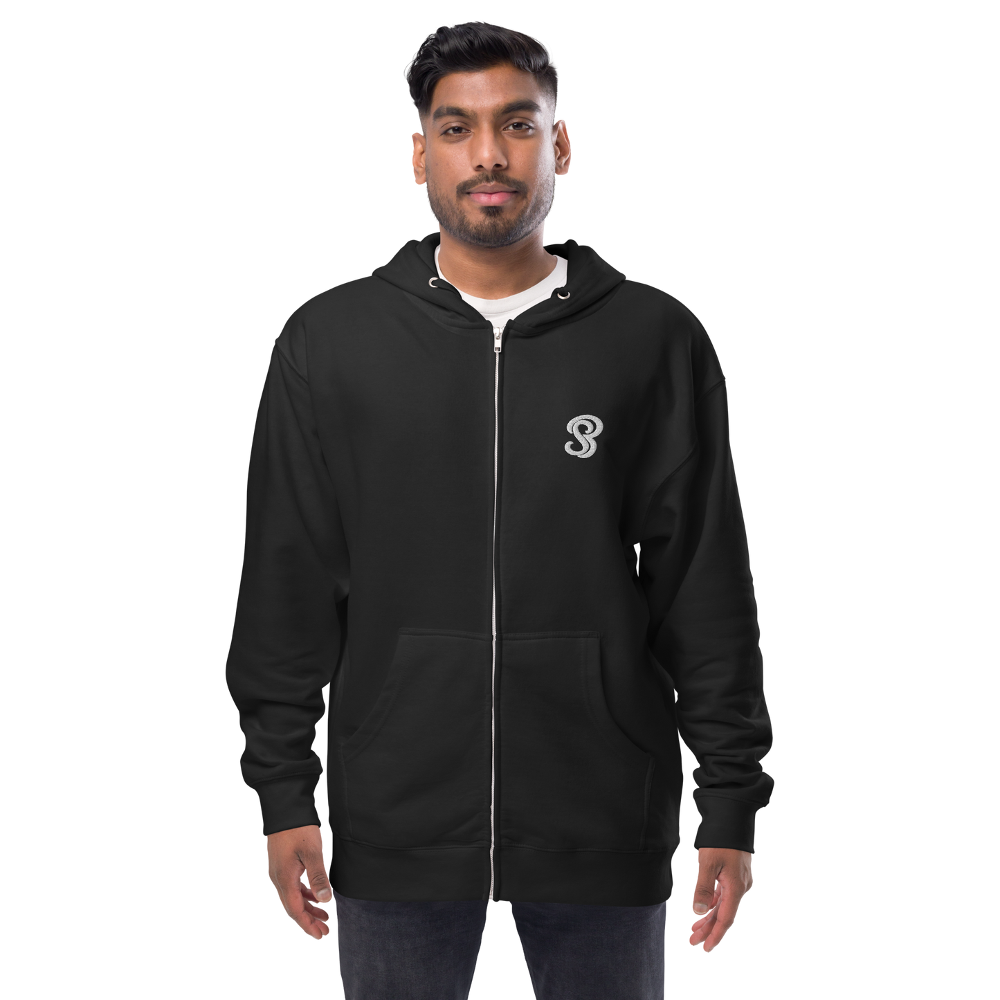 SB Logo Unisex fleece zip up hoodie