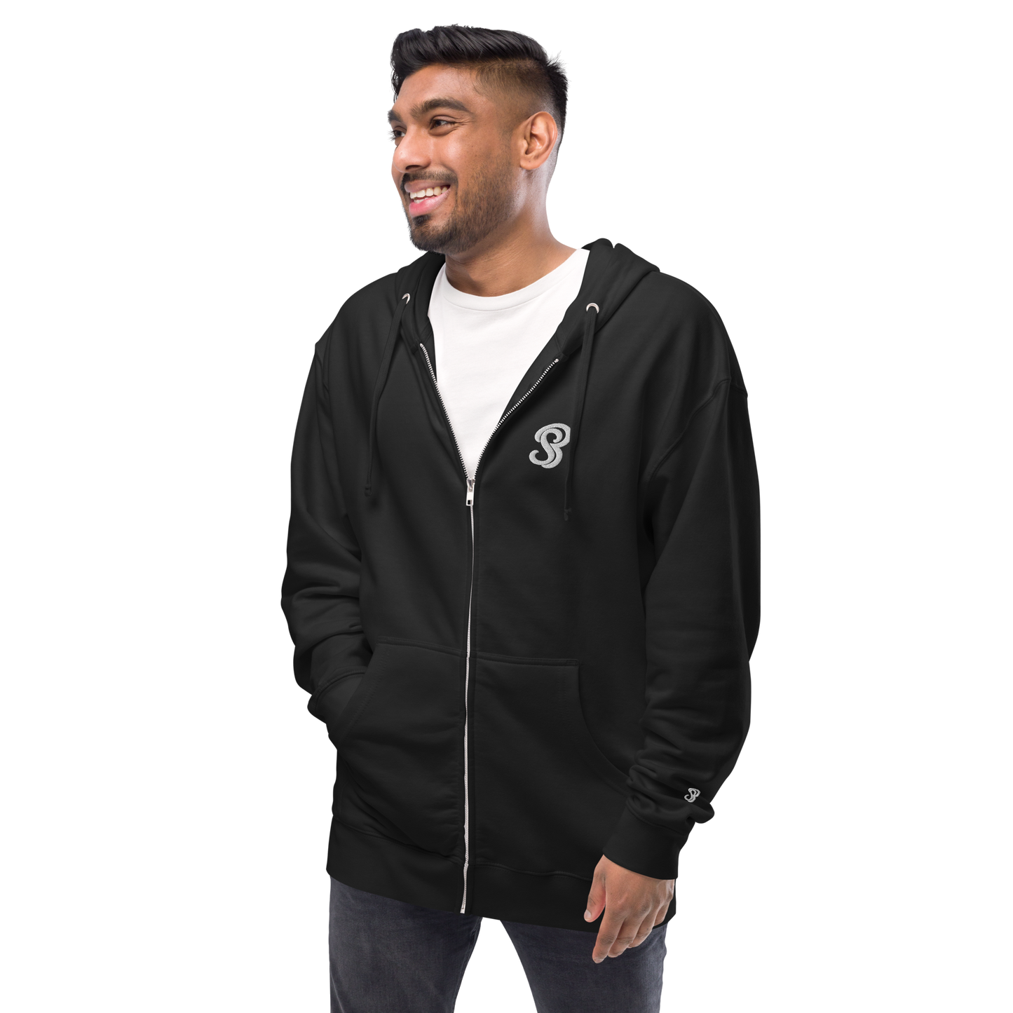 SB Logo Unisex fleece zip up hoodie