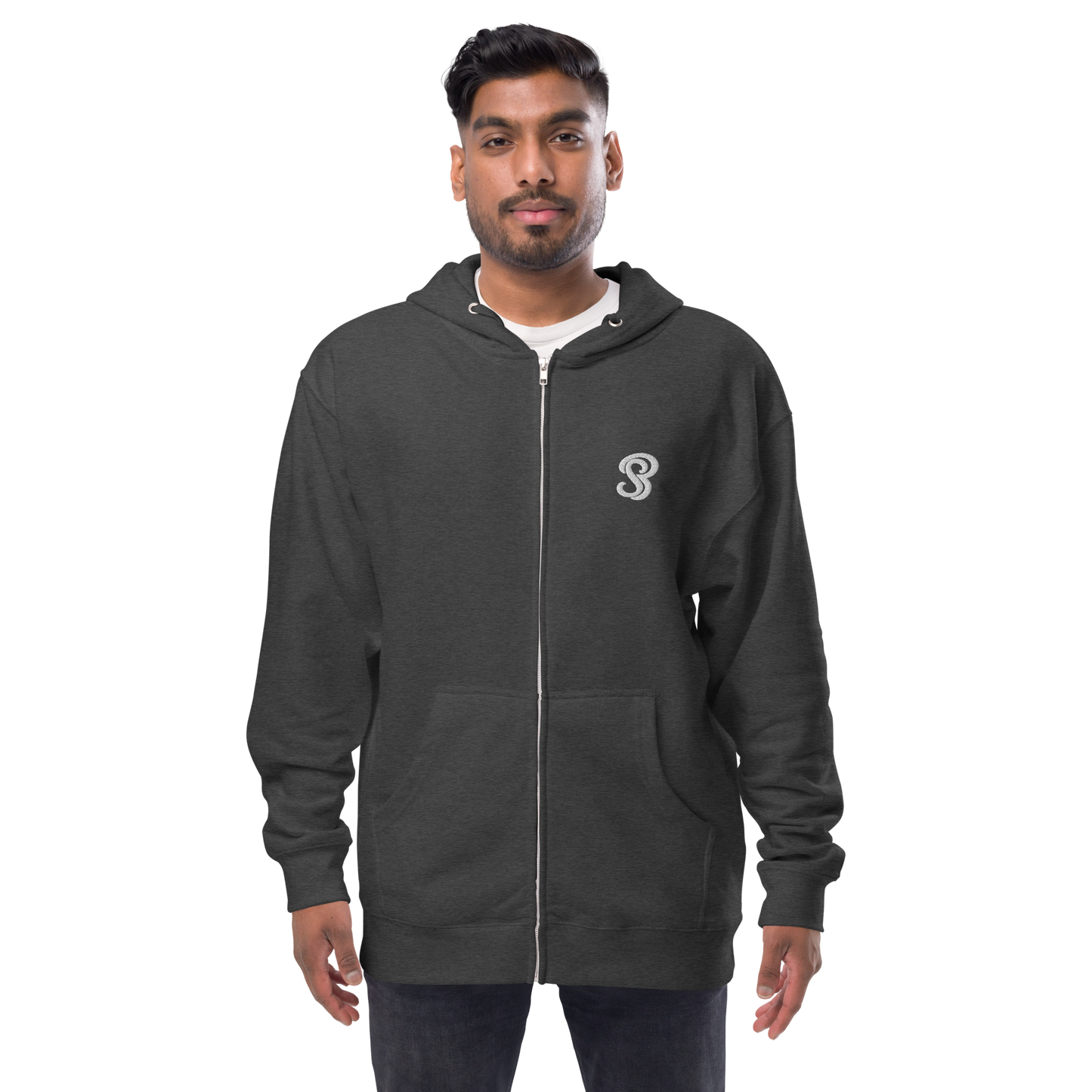 SB Logo Unisex fleece zip up hoodie