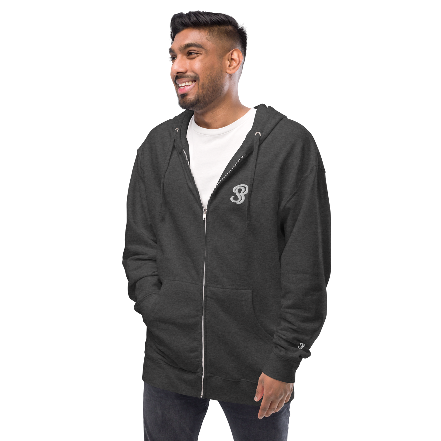 SB Logo Unisex fleece zip up hoodie